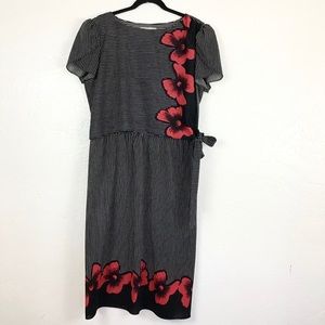 Vintage Alison Peters Black Pin Striped Dress